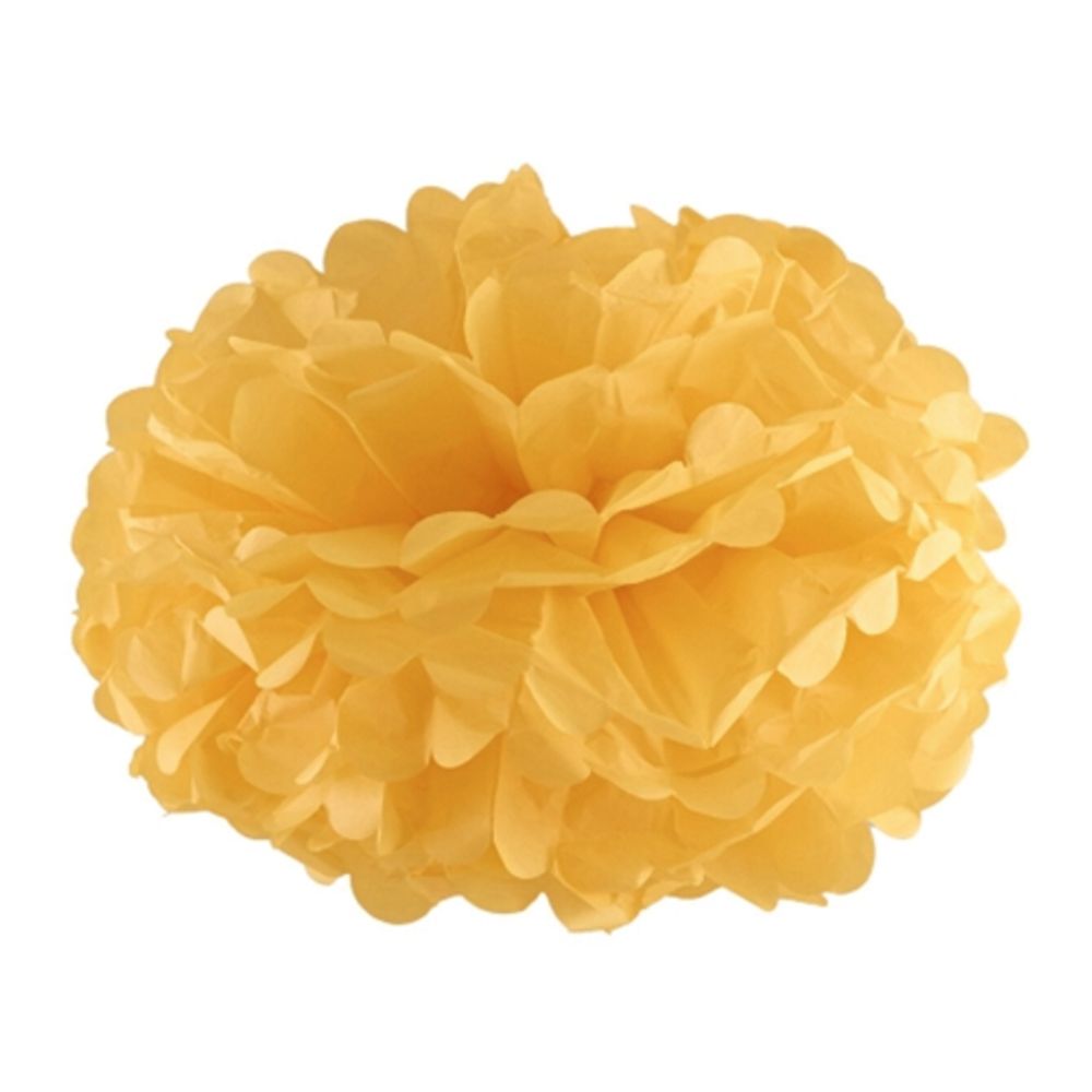 Pom Pom Blomst Gul