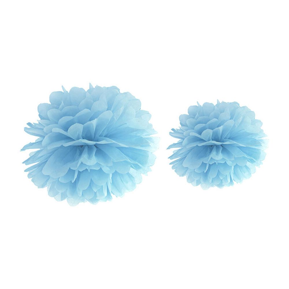 Pom Pom Lyseblå Hengende Dekorasjon
