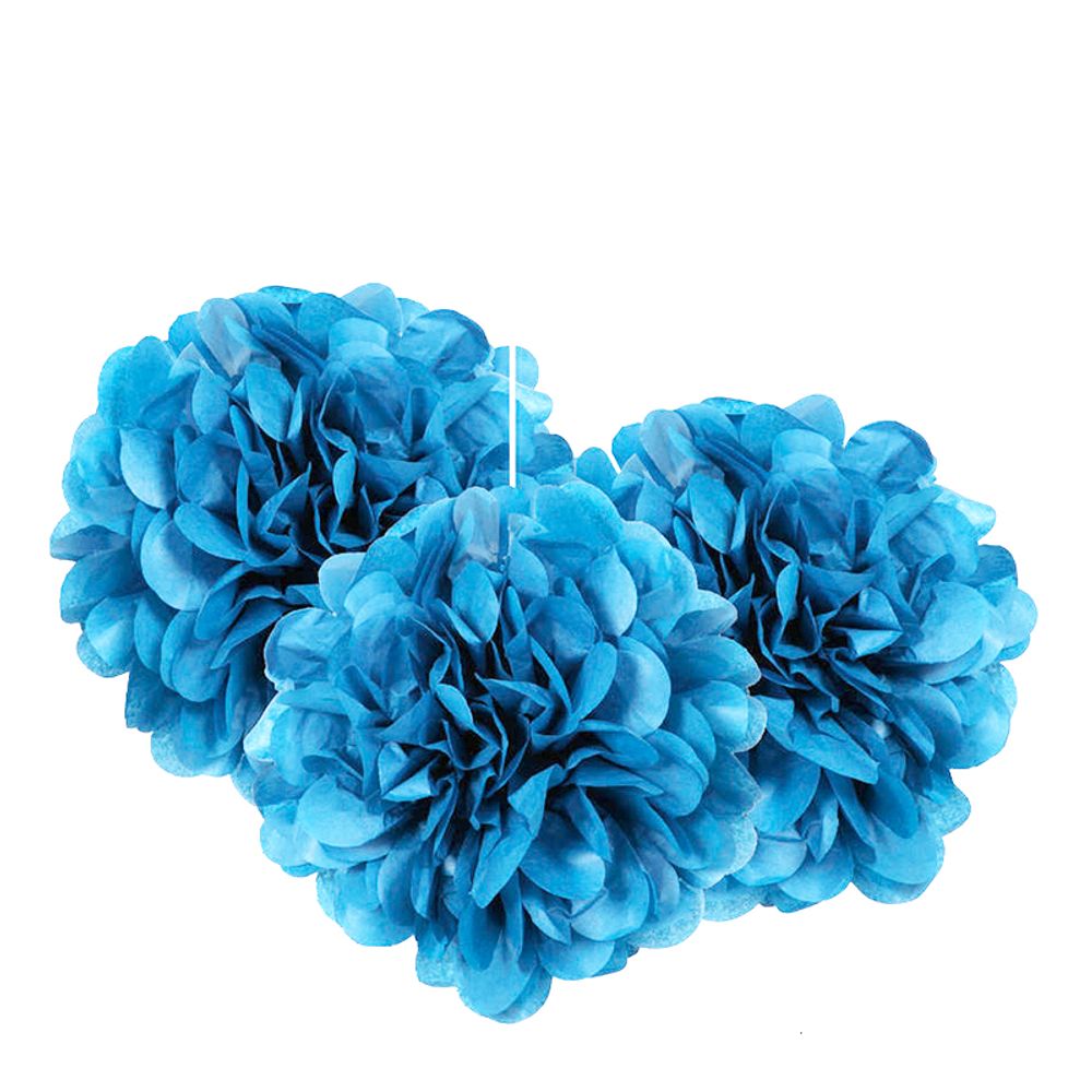 Pom Pom Mini Lyseblå Hengende Dekorasjon