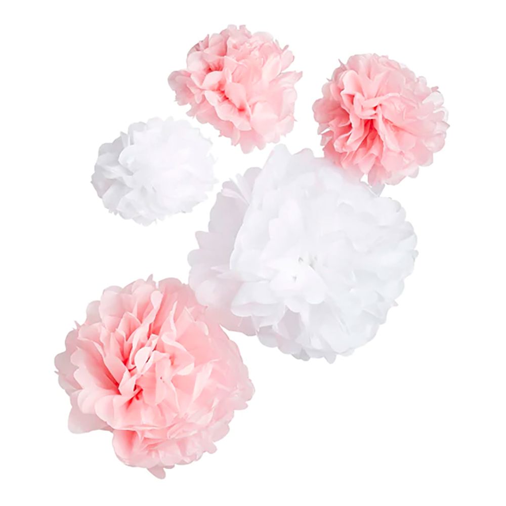 Pom Poms Ready to Pop Rosa/Hvite