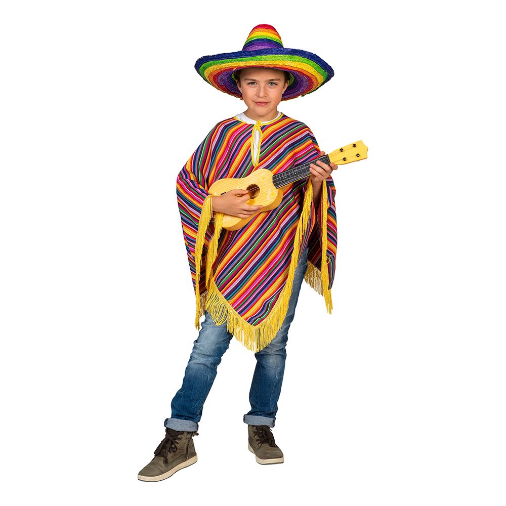Poncho Lapsille Raidallinen