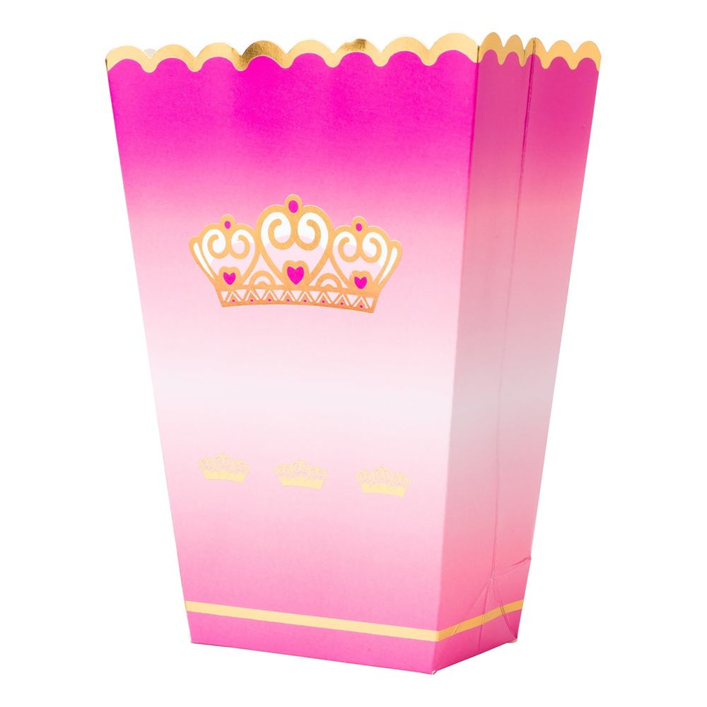 Popkornbeger Prinsessekrone Rosa