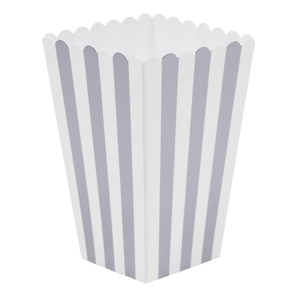 Popcornboxar Silver Ränder