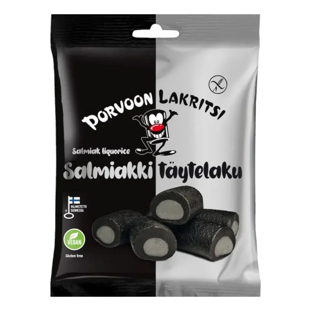 Porvoon Lakritsi Fyllda Lakritsbitar Salmiak