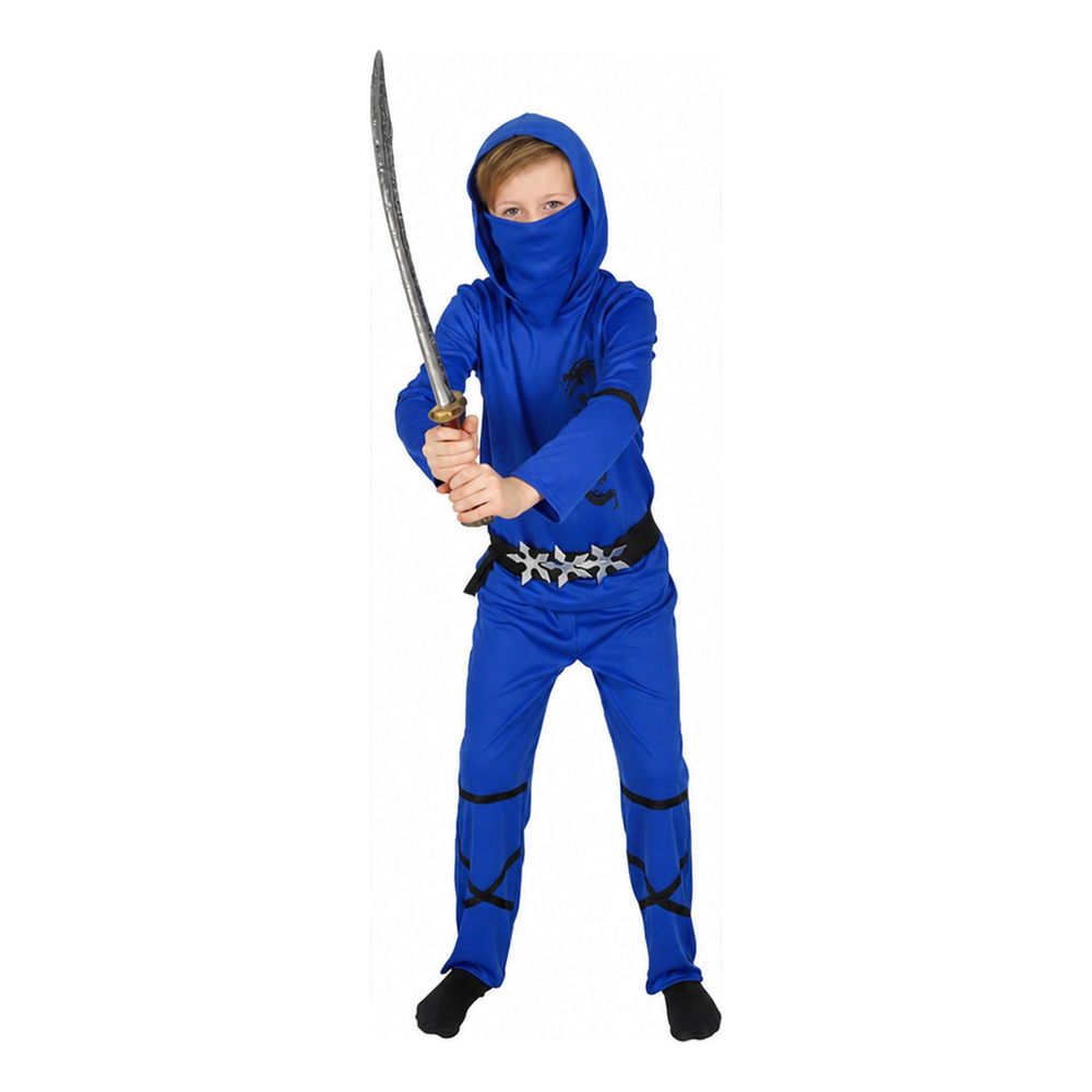 Power Ninja Blå Barn Maskeraddräkt