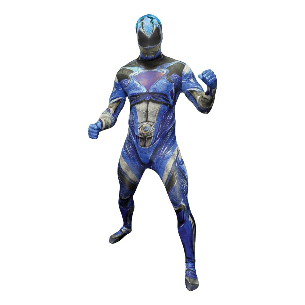 Power Ranger Blå Deluxe Morphsuit Kostyme