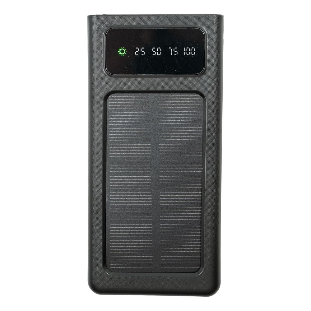 Powerbank med Solcellsladdare Svart