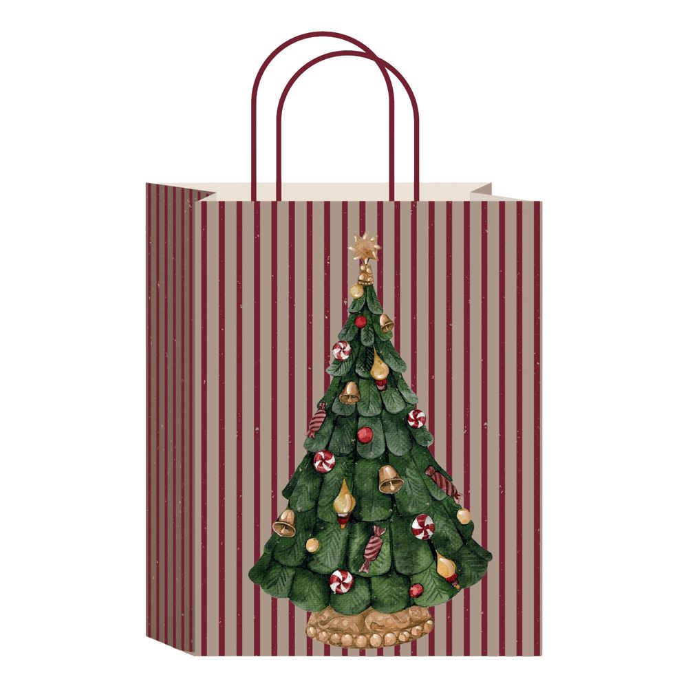 Presentpåse Randig Julgran