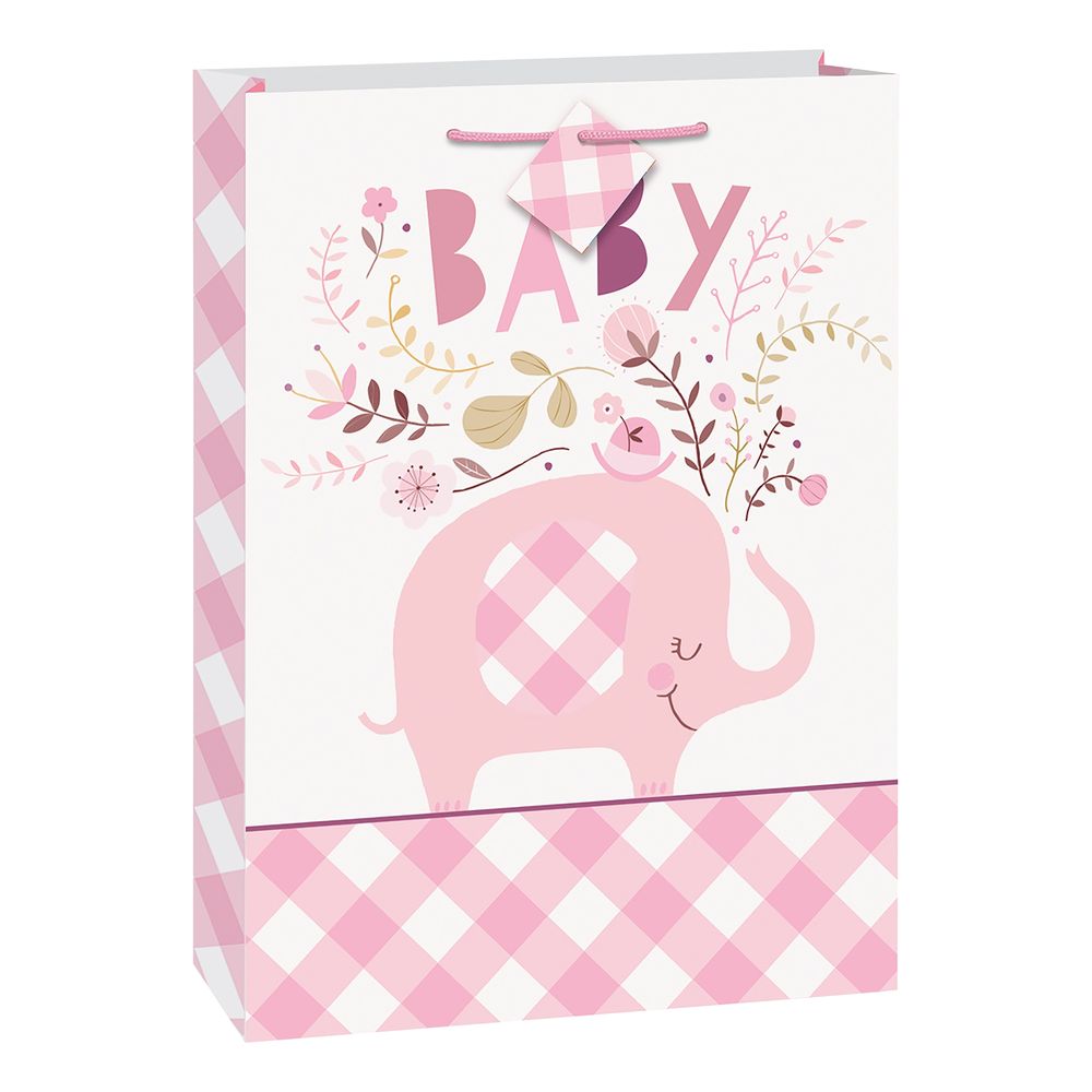 Presentpåse Rosa Elefant