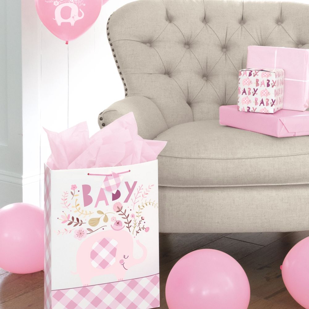 Presentpåse Rosa Elefant