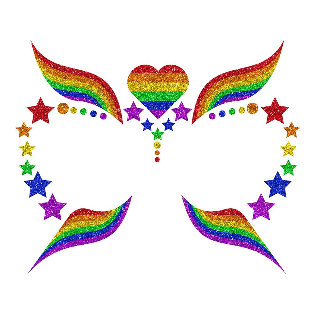 Pride Glitter Selvklæbende Makeup