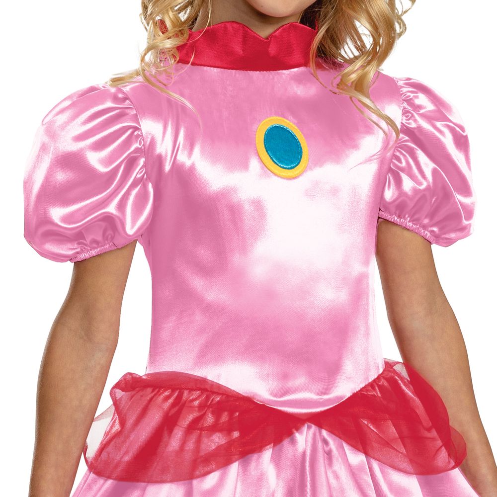 Super Mario Prinsessan Peach Barn Maskeraddräkt