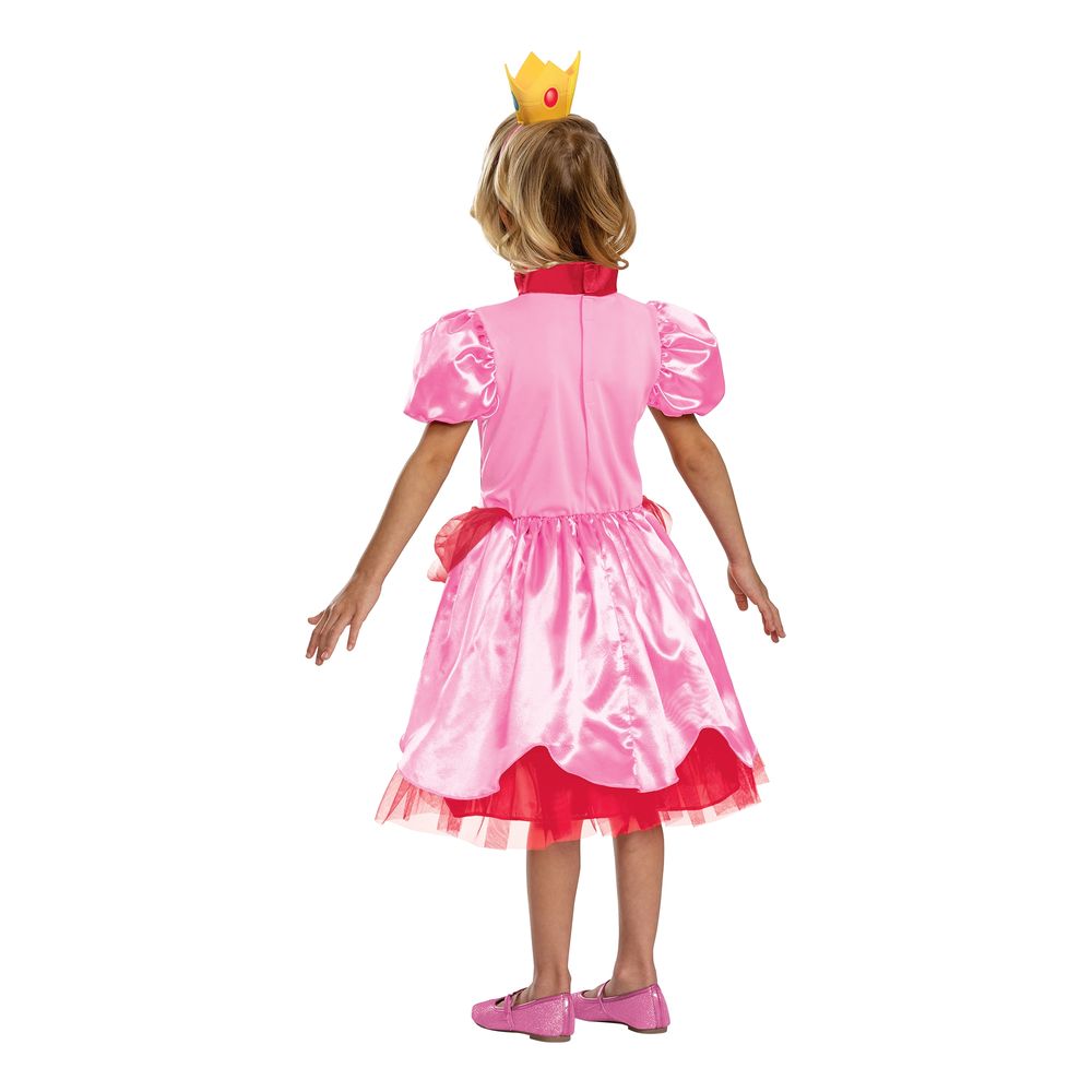 Super Mario Prinsessan Peach Barn Maskeraddräkt