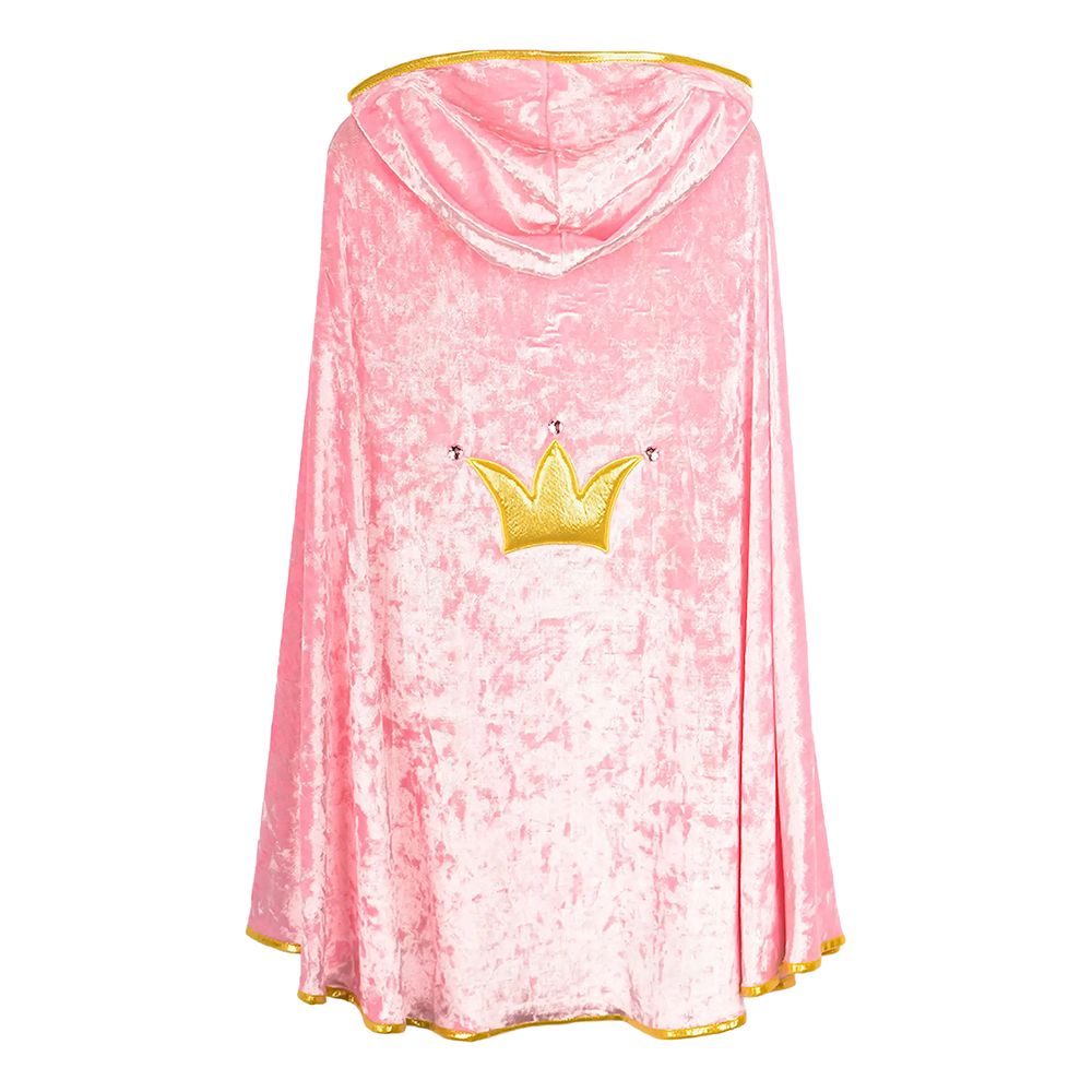 Prinsesscape Rosa Sammet med Huva för Barn