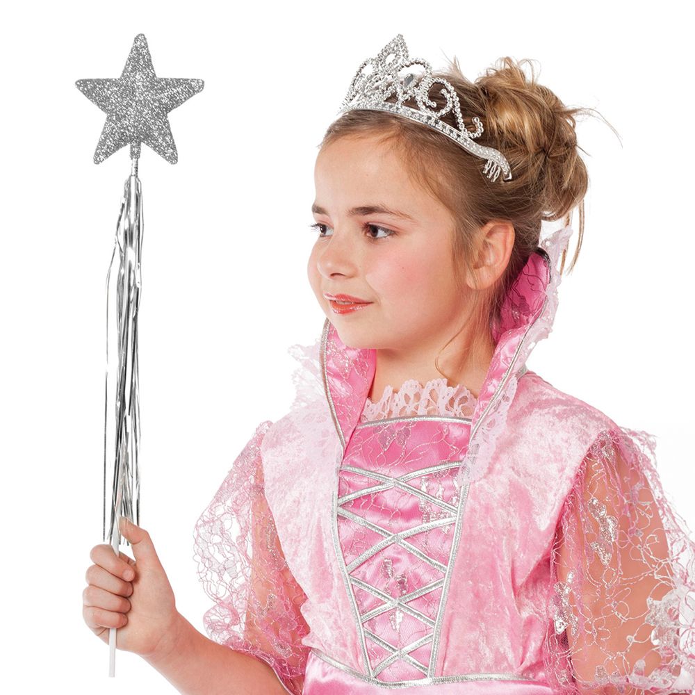 Prinsessestav Glitter Sølv
