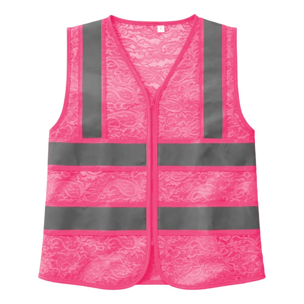 Refleksvest i blonde neonpink