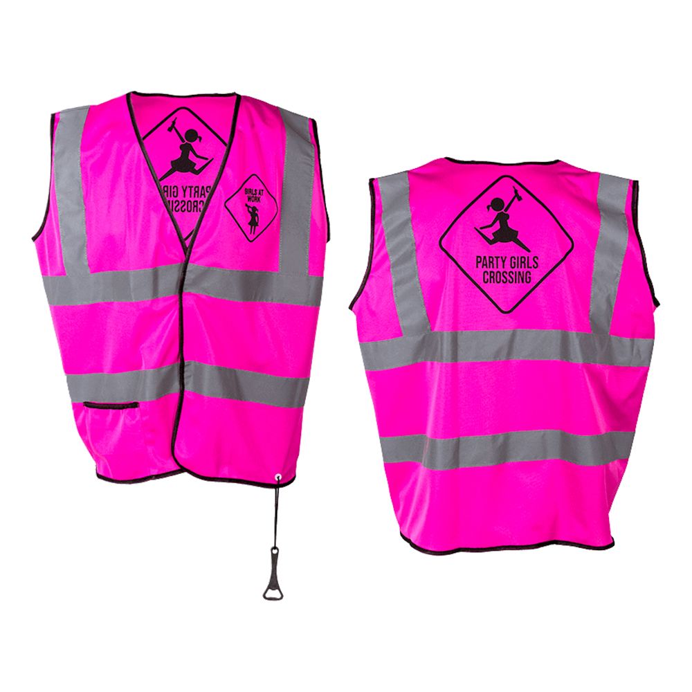 Refleksvest Rosa med Flaskeåpner