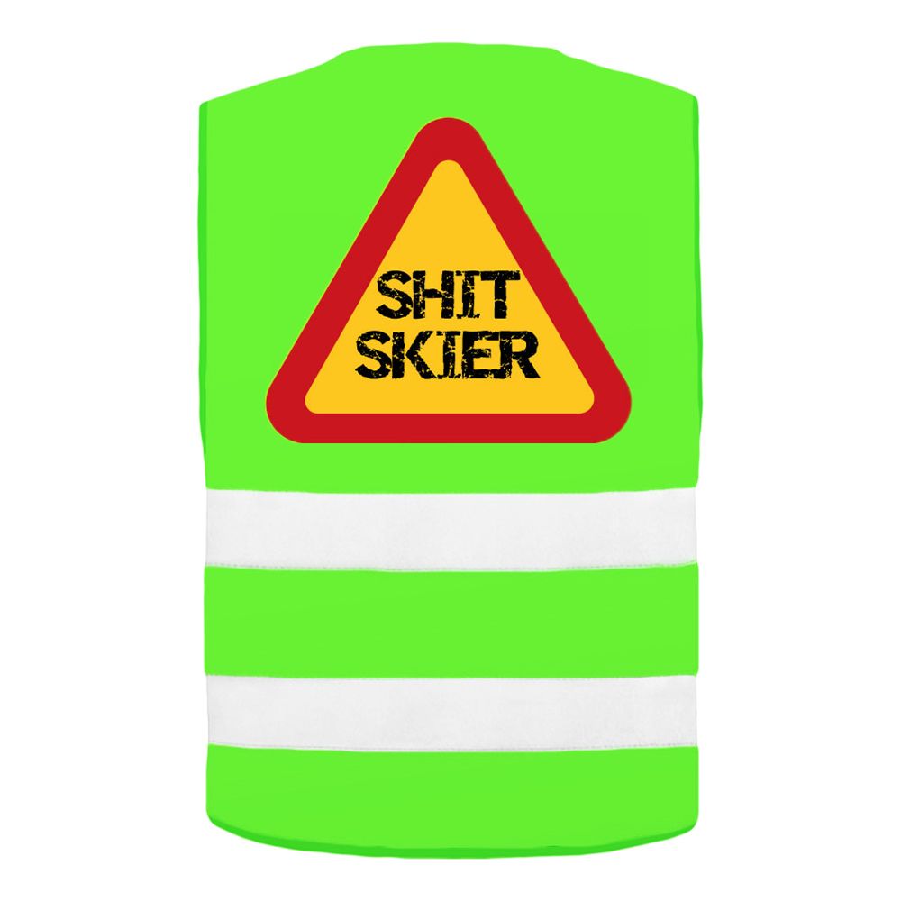 Refleksvest Shit Skier Neongrøn