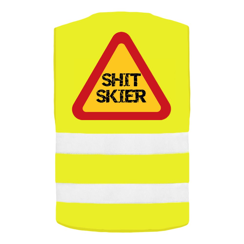 Refleksvest Shit Skier Neongul