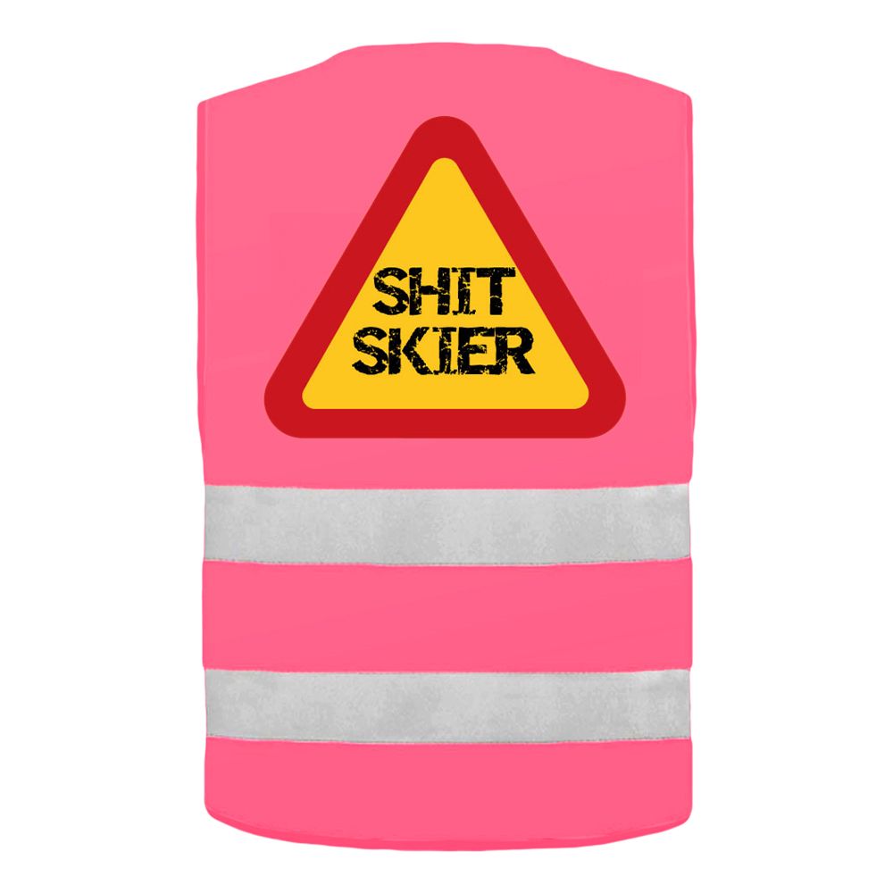 Refleksvest Shit Skier Neonlyserød