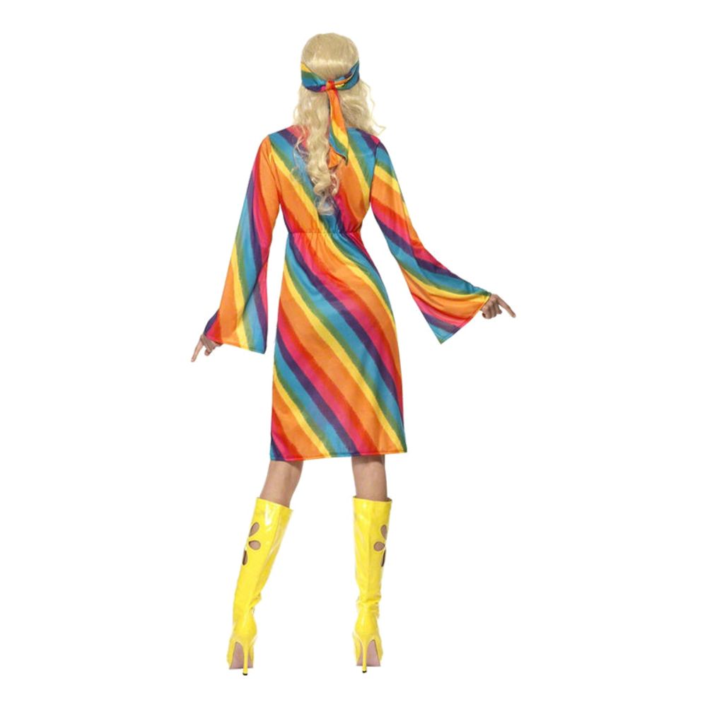 Regnbue Hippie Kostyme