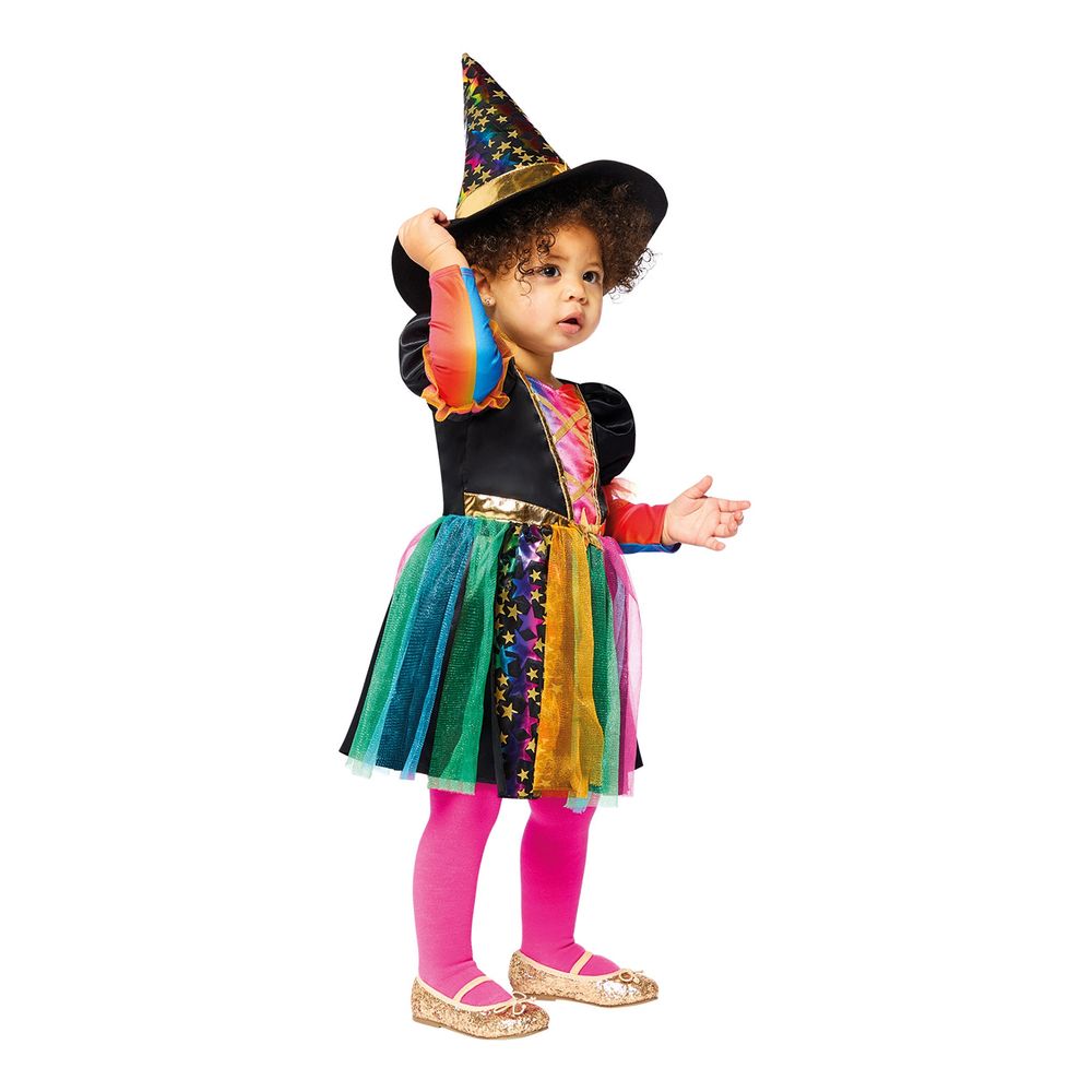 Regnbuefarvet Heks Børnekostume
