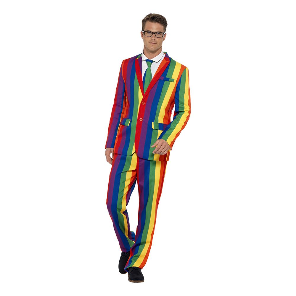 Regnbuefarget Dress Drakt