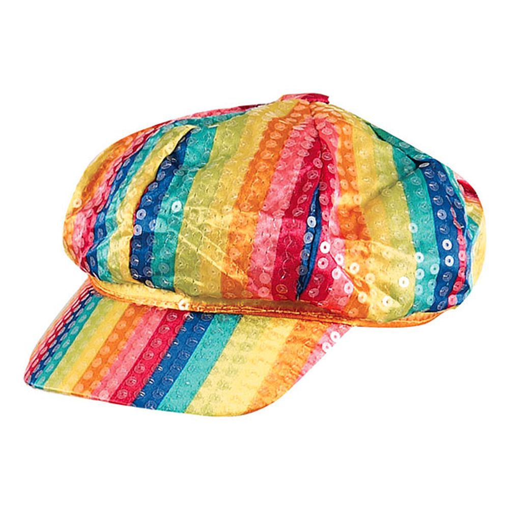 Regnbuefarget Paljettcaps