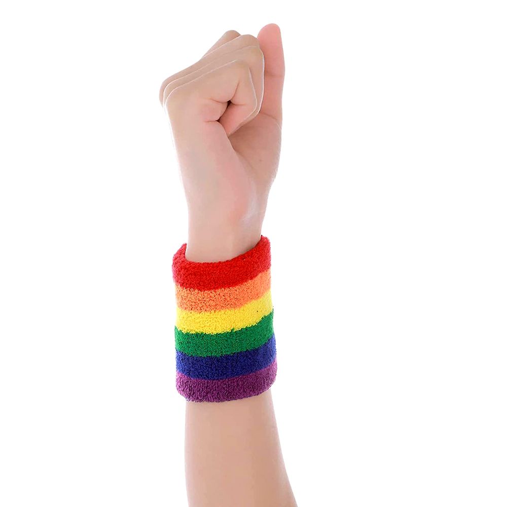 Regnbågsfärgad Svettarmband