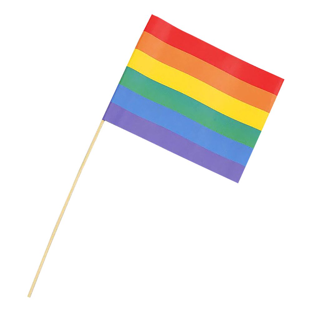 Regnbågsflagga på Pinne