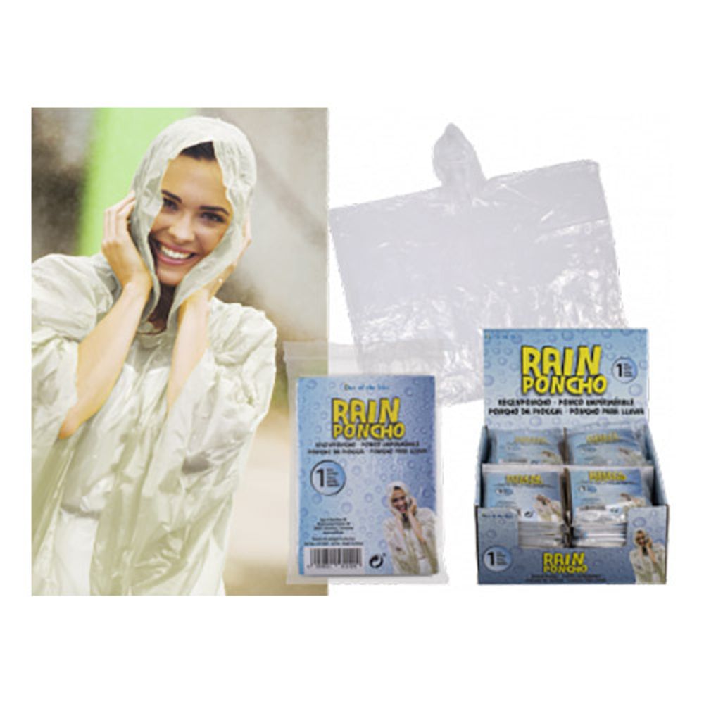 Regnponcho med Hette
