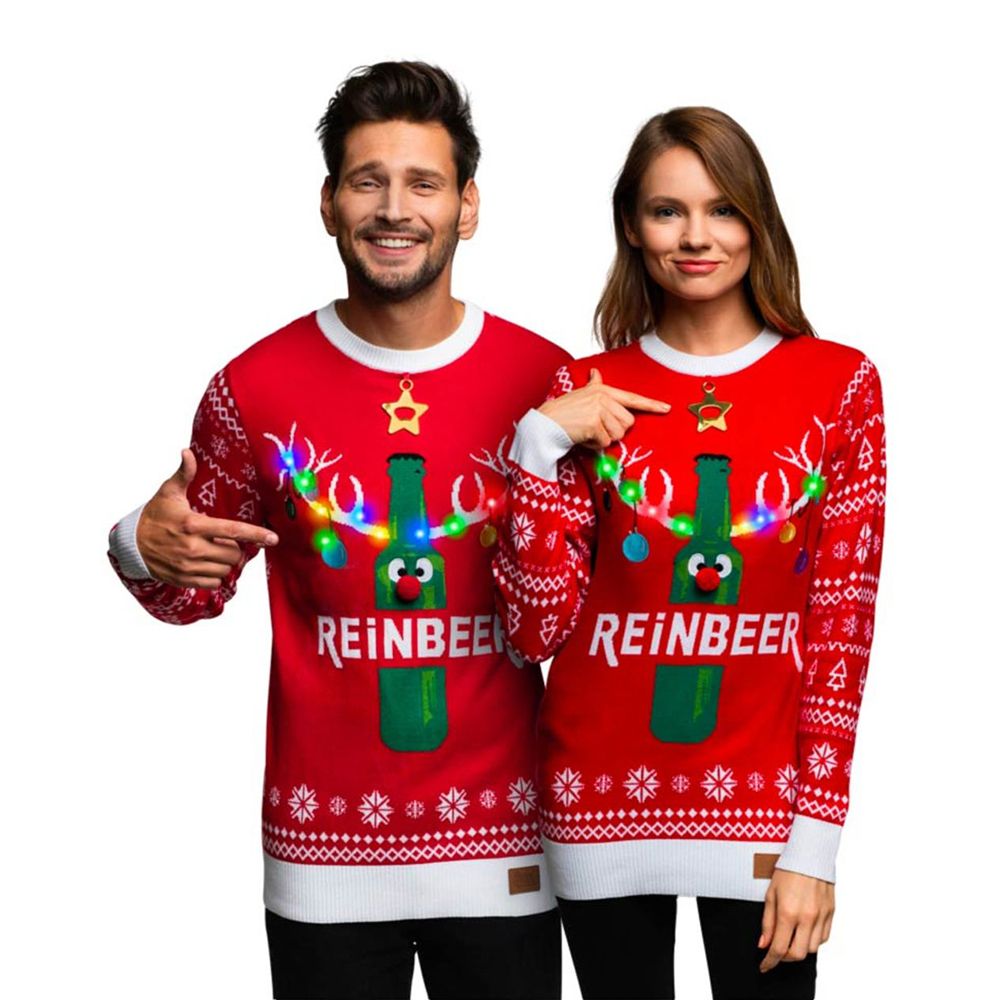 Reinbeer Punainen LED Joulupaita