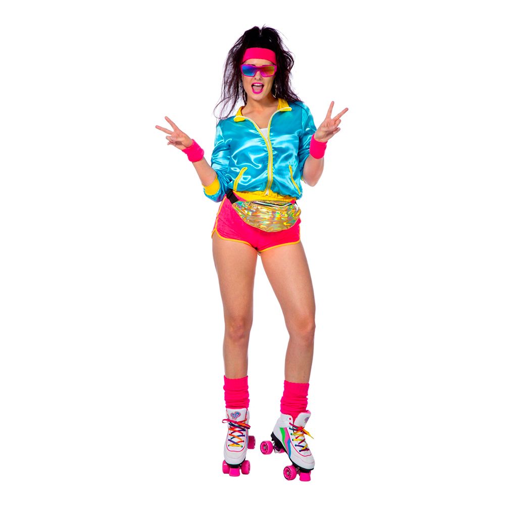 Retro Disco Rollerskater Dam Maskeraddräkt