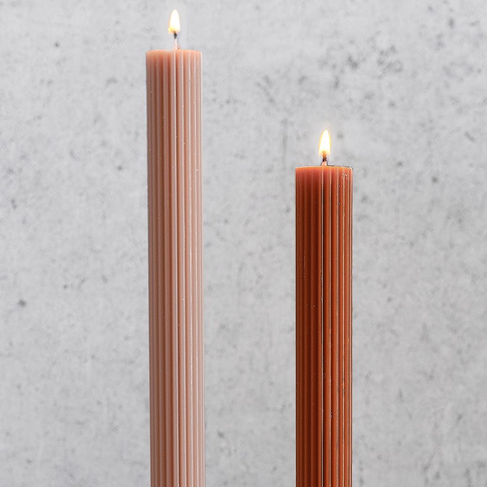 Ribbede Kronelys Beige/Brun