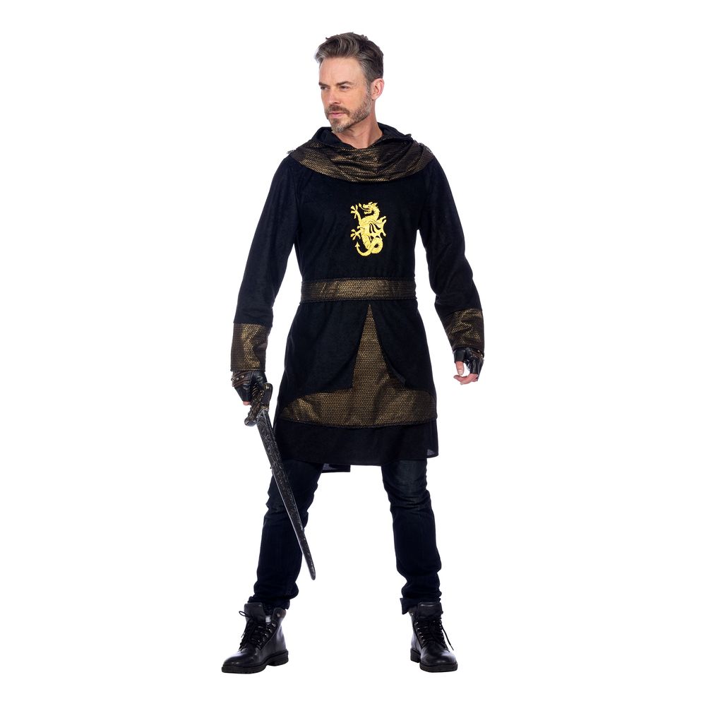Ridder Sort/Guld Kostume