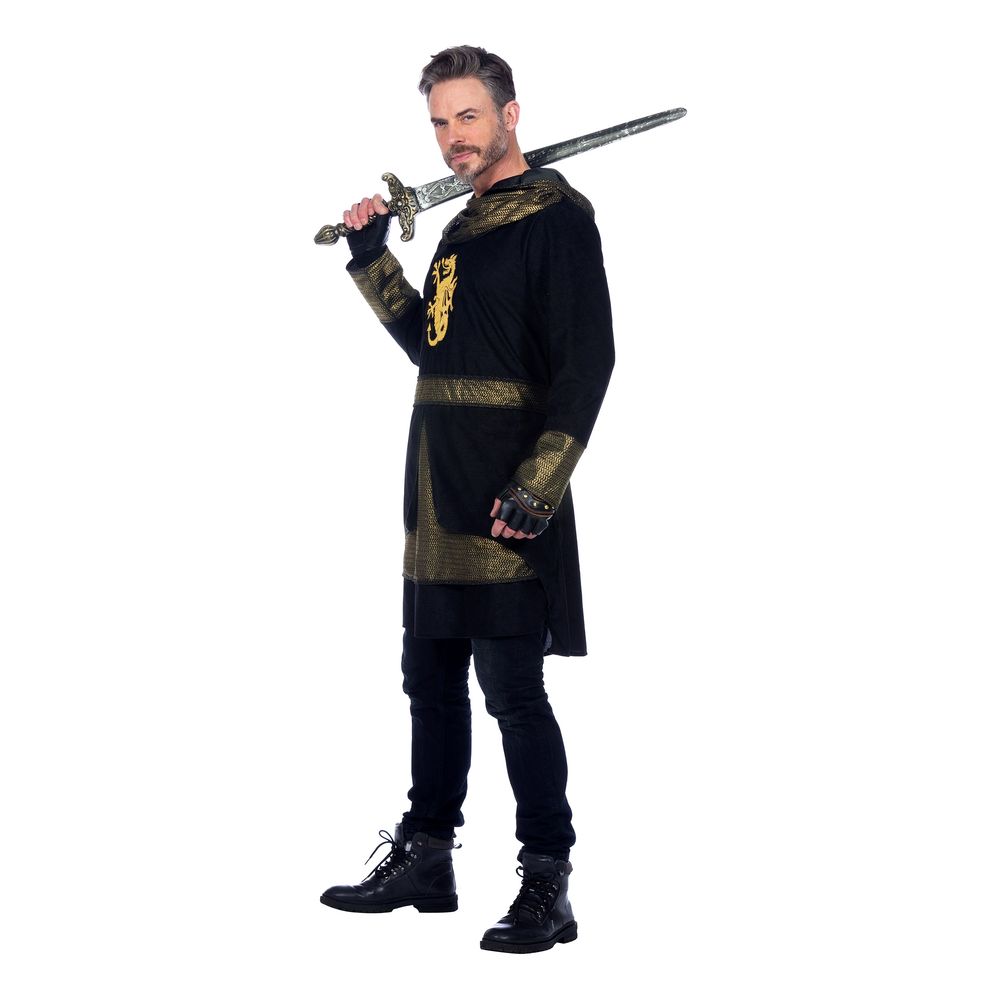 Ridder Sort/Guld Kostume