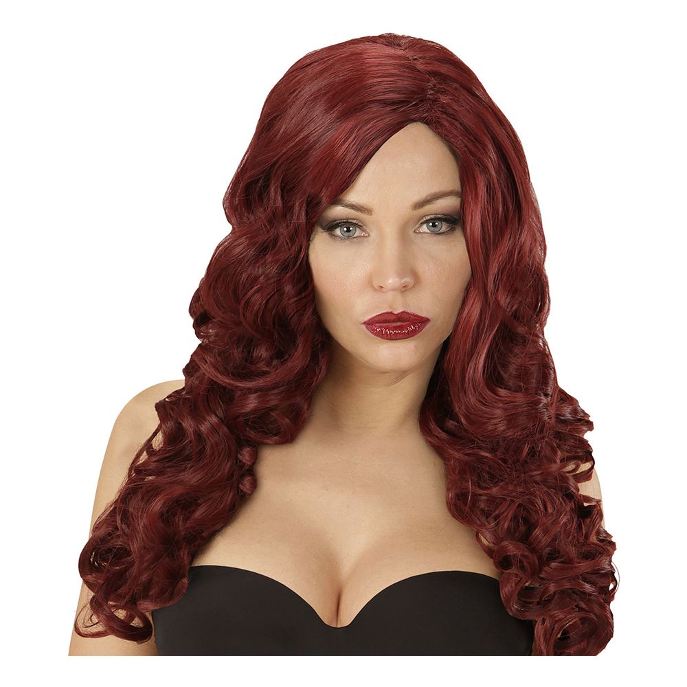 Rihanna Burgundy Deluxe Peruukki