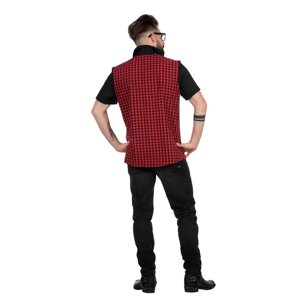Rockabilly Paita Punainen/Musta Miesten