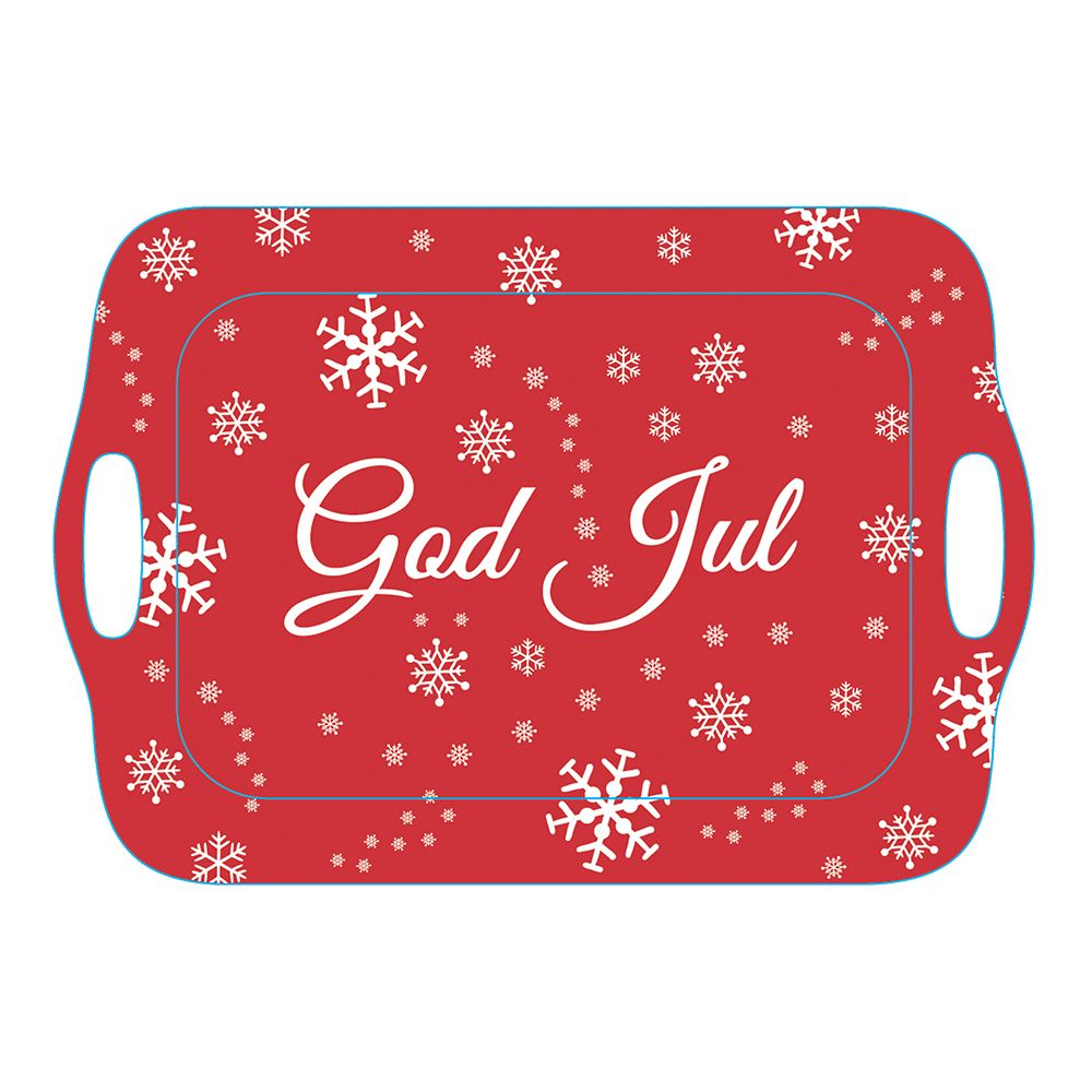Röd Bricka God Jul