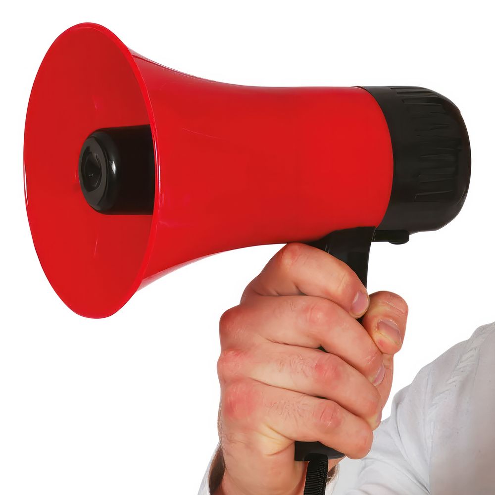 Rød megafon