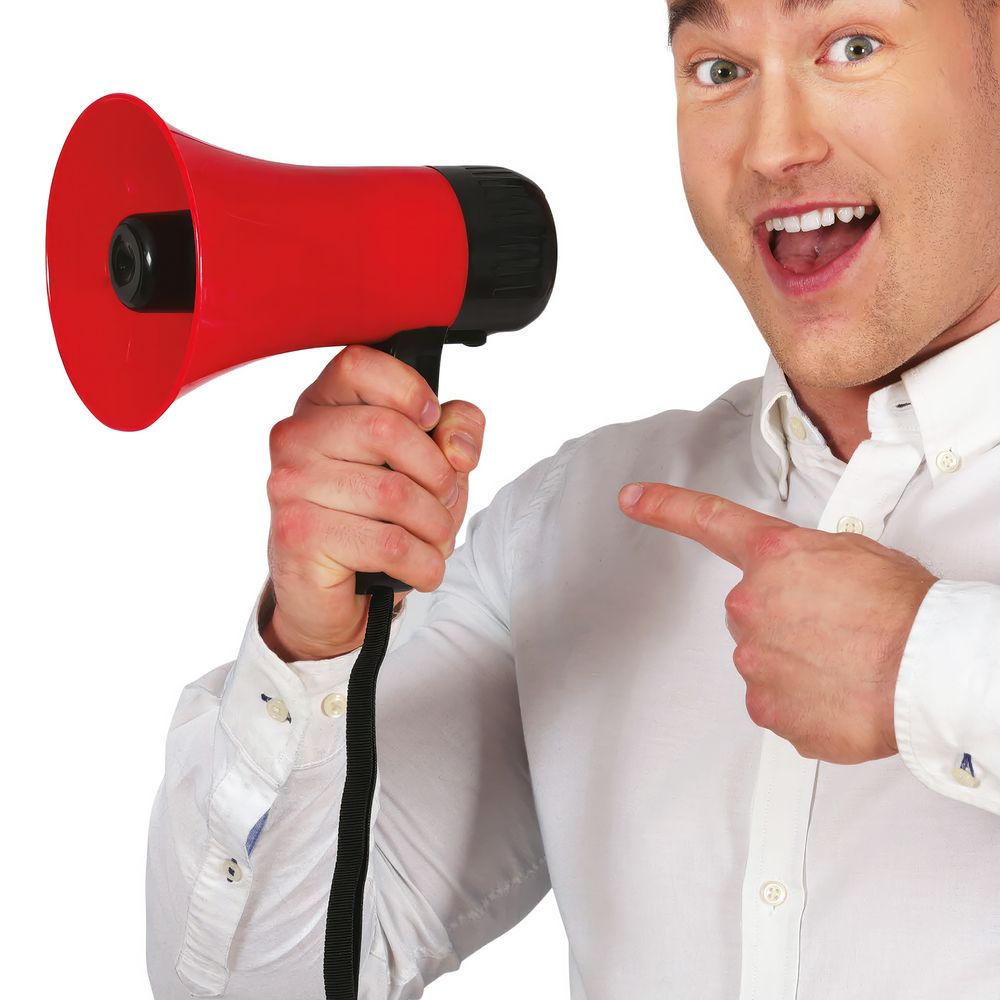 Rød megafon