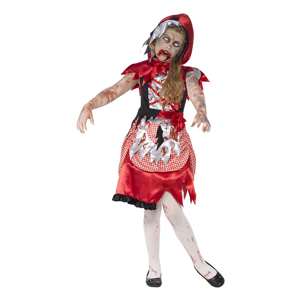 Rødhætte Zombie Børnekostume