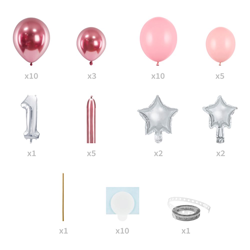 Lyserød Ballonbuket 1 år