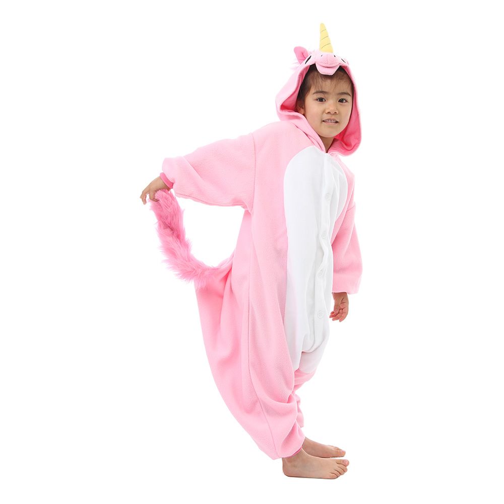 Rosa Enhörning Barn Kigurumi