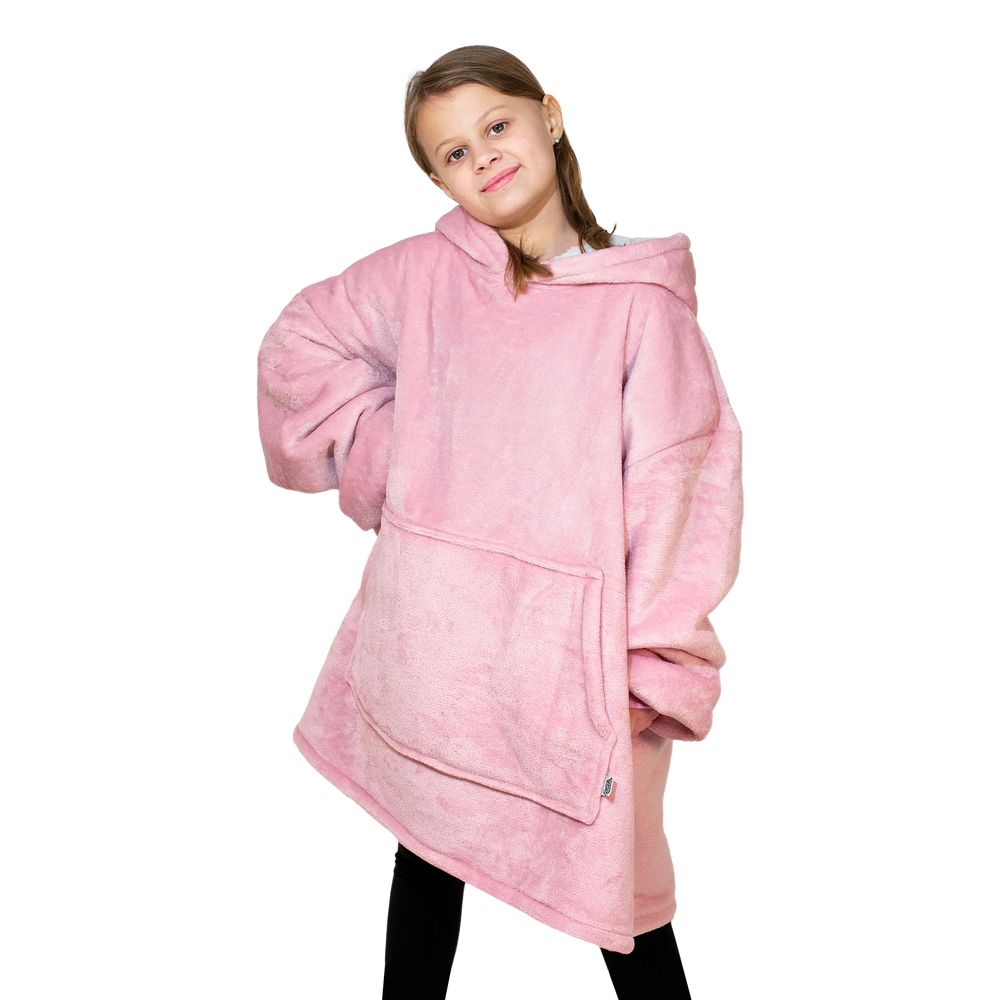 Rosa Megahoodie för Barn