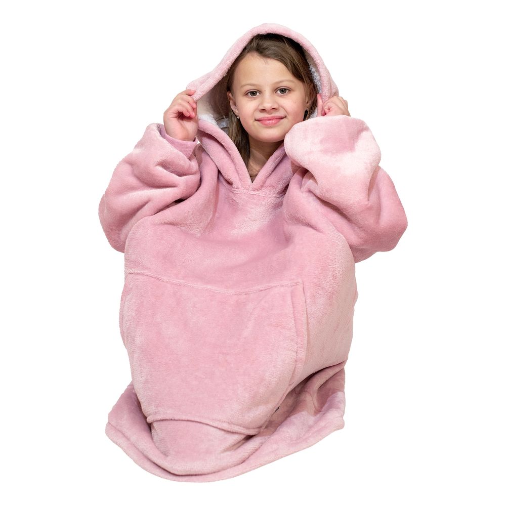 Rosa Megahoodie för Barn