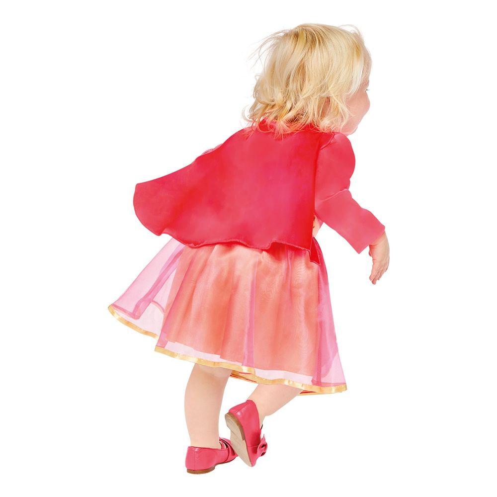 Lyserød Supergirl Babykostume