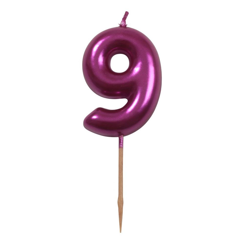 Vaaleanpunainen Kakkukynttilä Numero