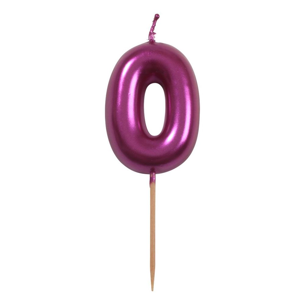 Vaaleanpunainen Kakkukynttilä Numero