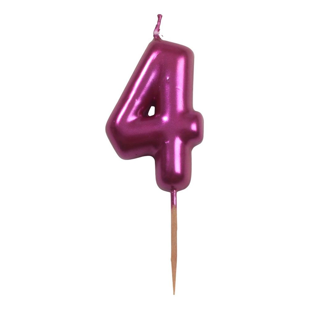Vaaleanpunainen Kakkukynttilä Numero